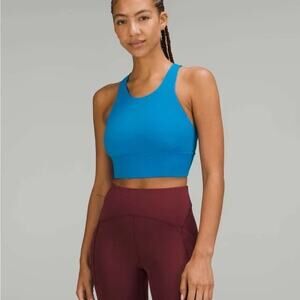 Lululemon Wunder Train Longline Bra Women's 14 Sports Blue Racerback
